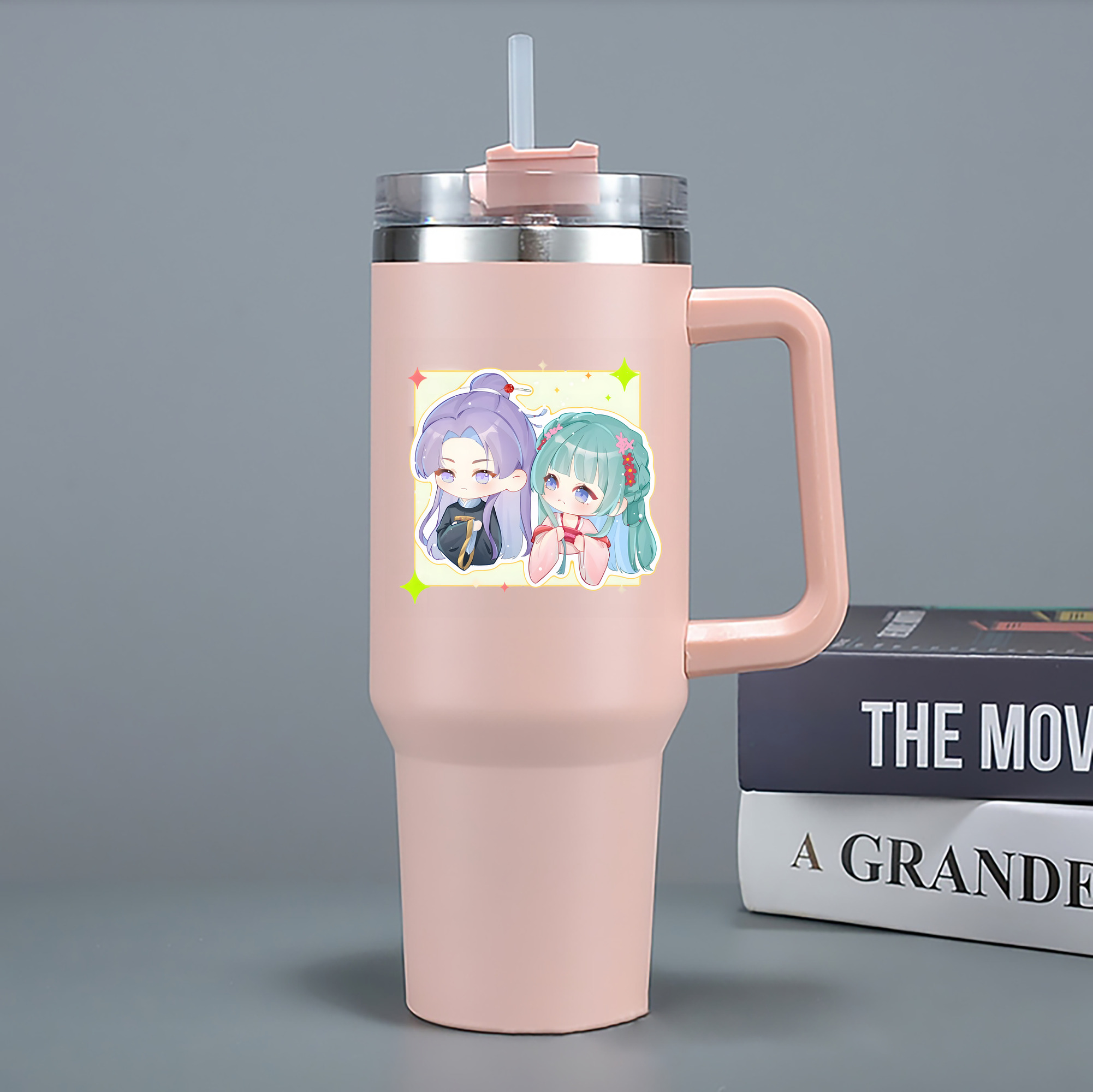 （画像用） 薬屋のひとりごと The Apothecary Diaries 1200mL車用タンブラー - クリスタルステッカー（プラスチックストロー付き）
